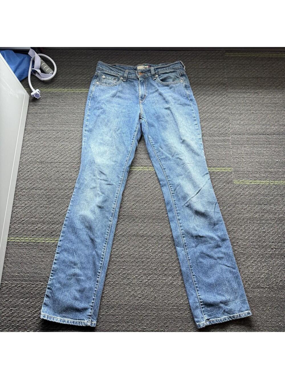 Y2K Levis 505 Jeans Womens 6 Long Straight Leg Blue Denim Vintage 2008